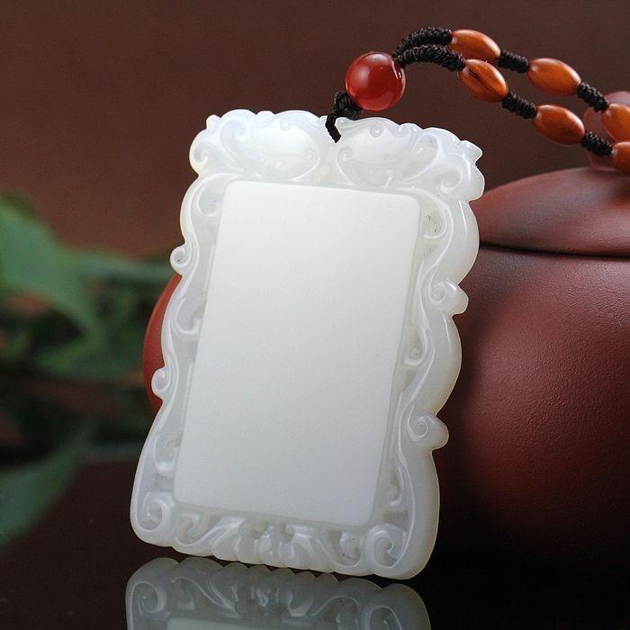 正品新疆白玉挂件天然和田玉昆仑山双貔貅无事