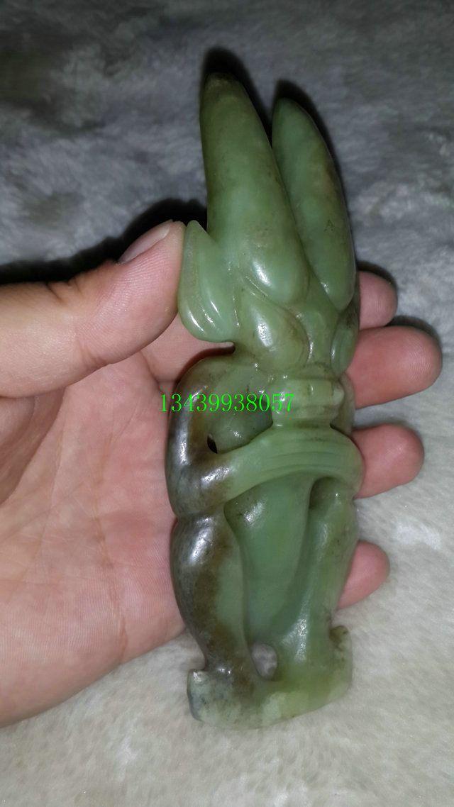 红山文化河磨玉精工太阳神神尊_红山文化河磨