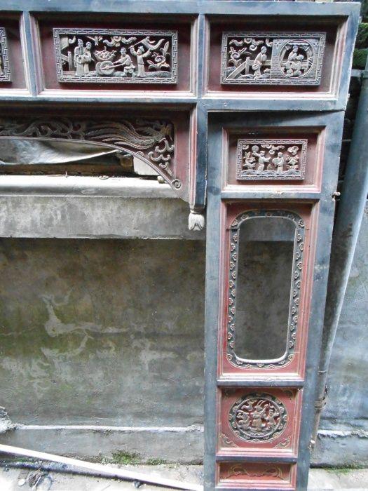 清雍正凤冠霞帔人物故事花楣床一套_清雍正凤