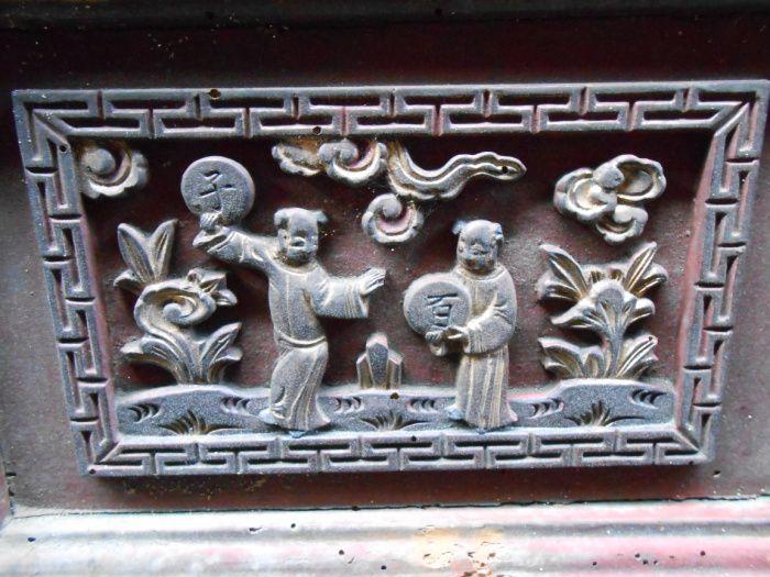 清雍正凤冠霞帔人物故事花楣床一套_清雍正凤