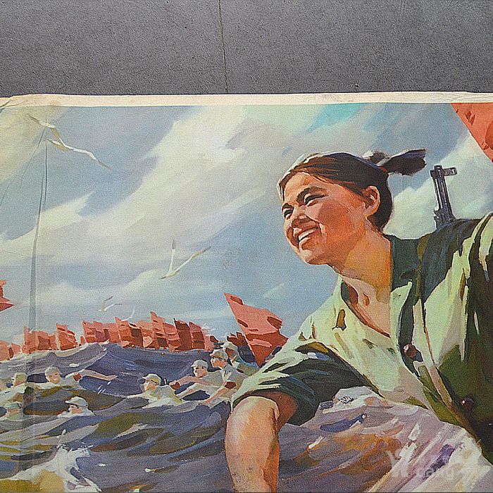 宣传画全开红卫兵游泳运动体育宣传画_宣体育馆篮球场图片