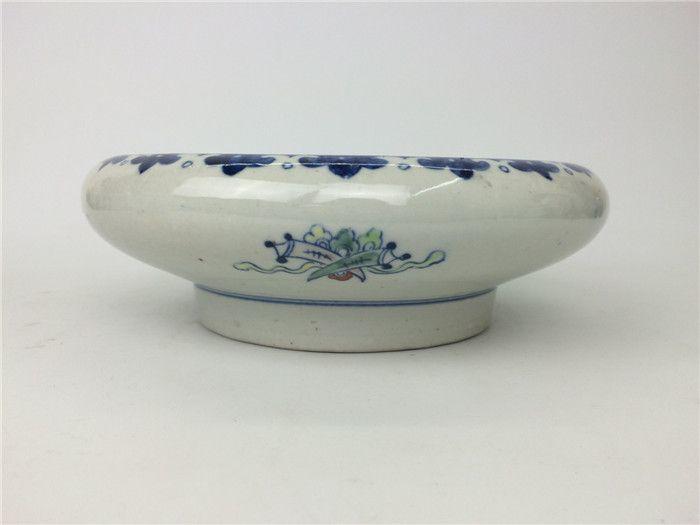 青花斗彩麒麟水浅笔洗_青花斗彩麒麟水浅笔洗