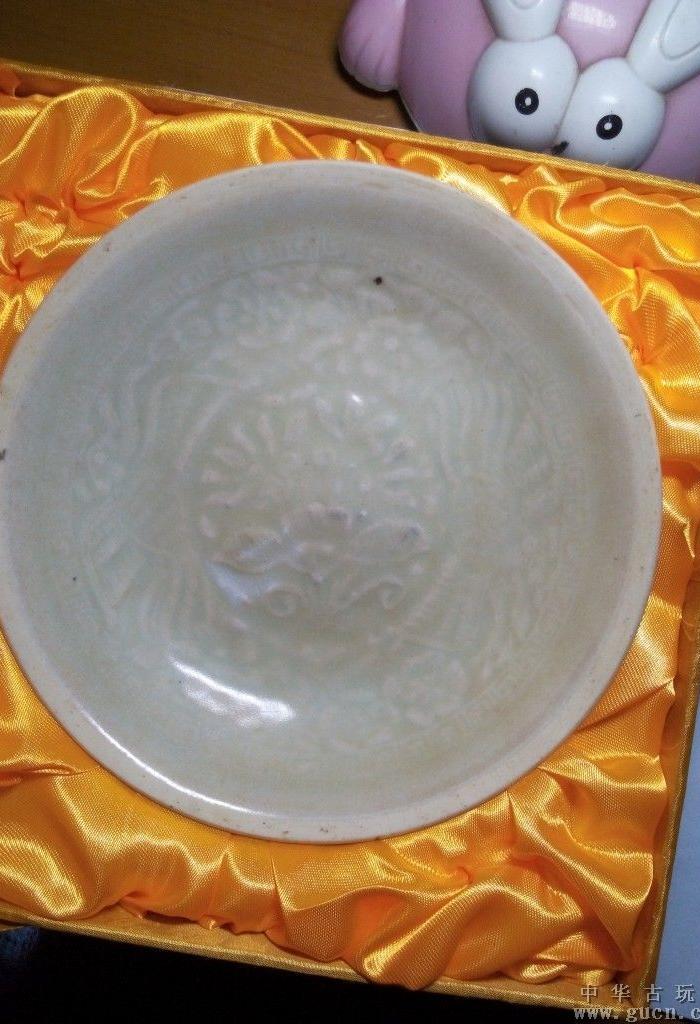 元代影青印花盘王立军刘岩已鉴定_元代影青印