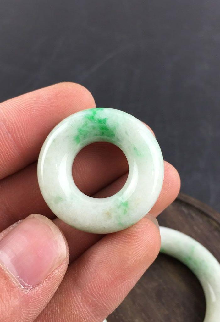 古玉老玉老翡翠 传世清代翡翠阳春绿包A货袈裟