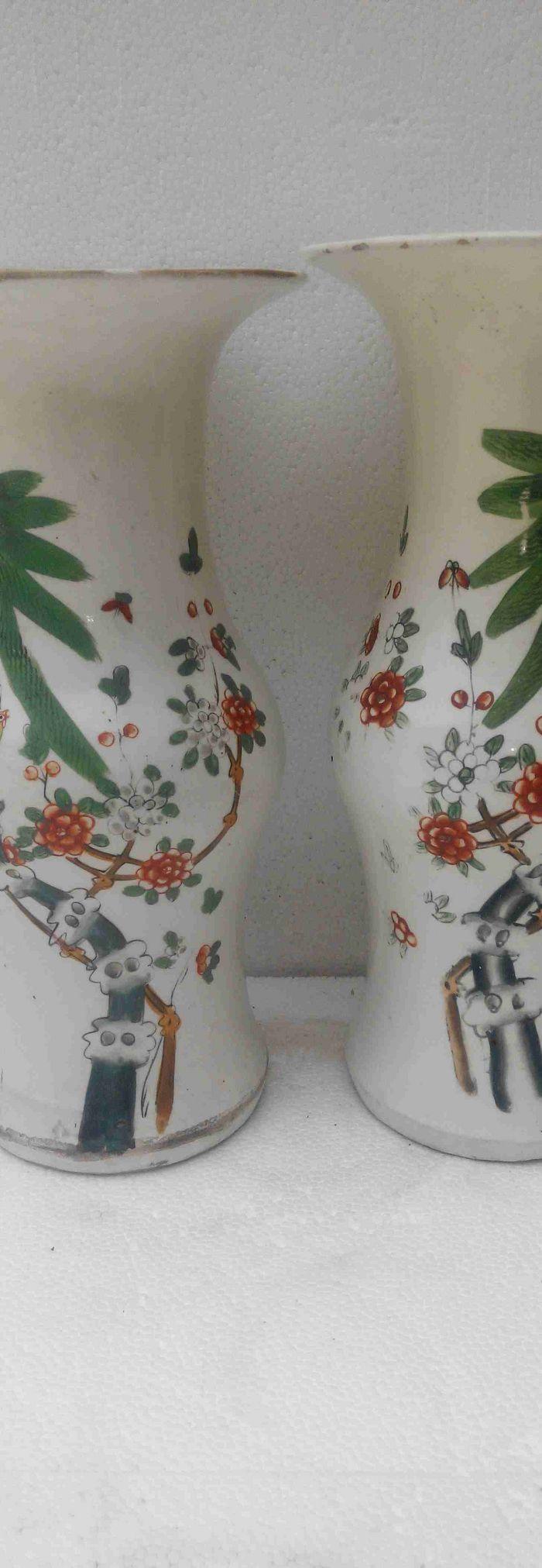 民国柳树黄莺花孤一对_民国柳树黄莺花孤一对