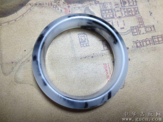 新疆金丝玉飘青花手镯一个内口5.9CM_新疆金