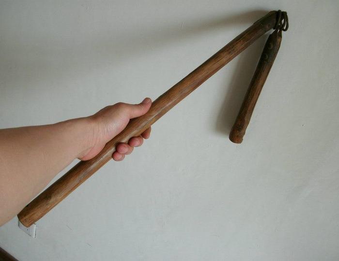 清代降龙木双截棍._清代降龙木双截棍.价格_清