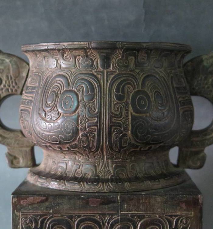 血檀双耳香炉_血檀双耳香炉价格_血檀双耳香