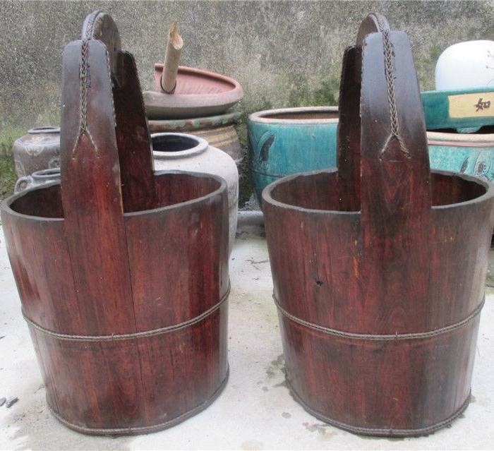 一对乡下收来的大木桶 旧如新_一对乡下收来的