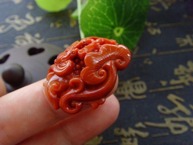 正品四川凉山南红玛瑙挂件吊坠福寿如意寓意吉