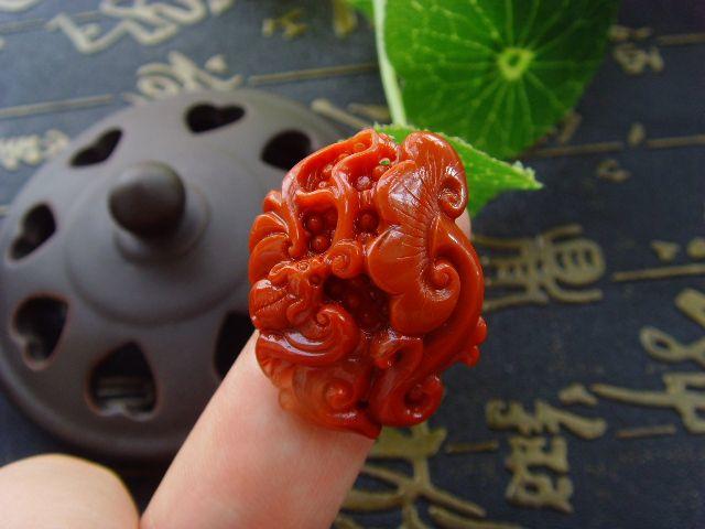 正品四川凉山南红玛瑙挂件吊坠福寿如意寓意吉