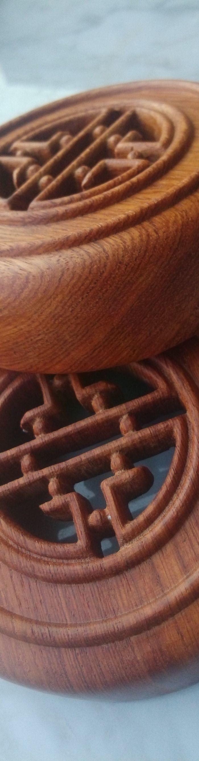 全品缅甸花梨木寿字罐盖一对_全品缅甸花梨木