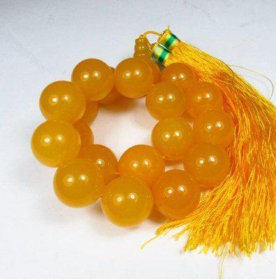 天然新疆和田玉手链戈壁玉金丝玉黄玉圆珠佛珠