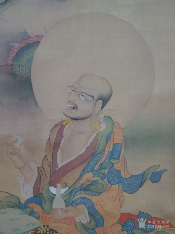 清代丁观鹏罗汉图立轴