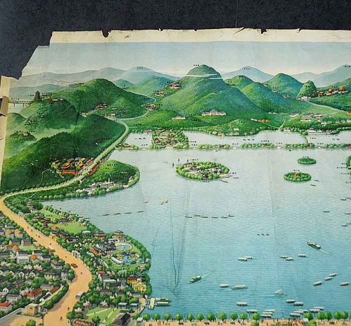 全开 文革画报 杭州西湖全景_全开 文革画报 杭