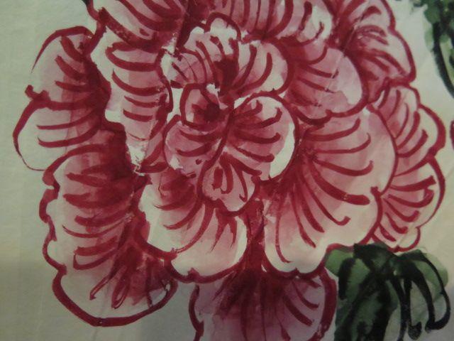 齐白石扇面作品荔枝飘香蜂自来_齐白石扇面作