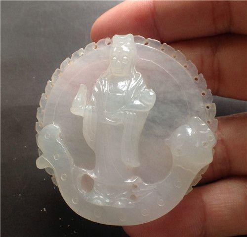 【玉泉文玩】D924-晚清民国老坑冰种翡翠观