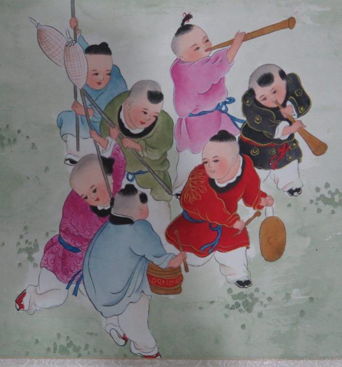 陈大章百子图长卷_陈大章百子图长卷价格_陈