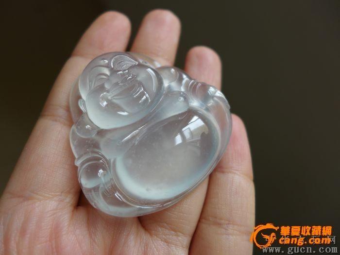 玻璃种荧光弥勒大坐佛公高菩萨佛像