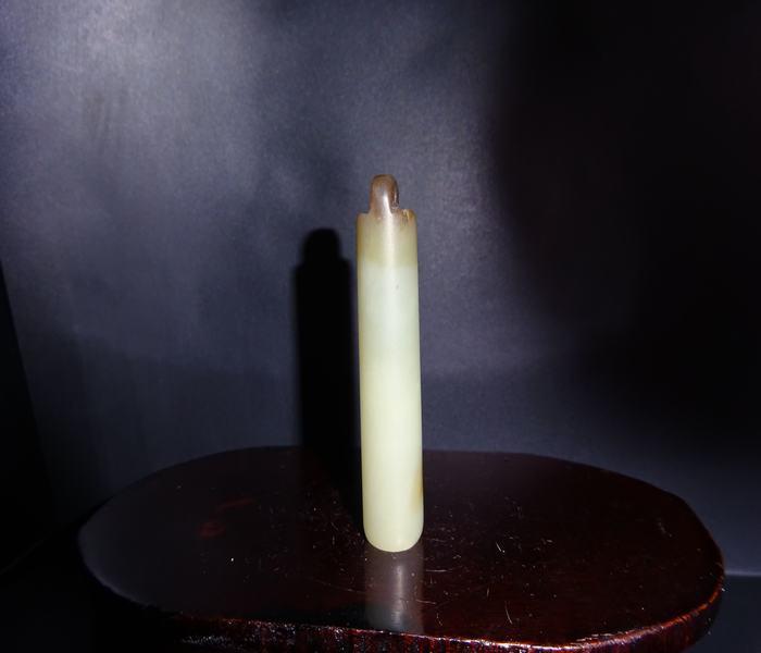 清代和田玉管【具体不懂得是啥东西啥用途】_