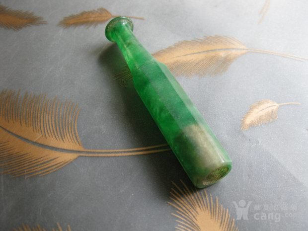 八梭型老翡翠玉烟嘴