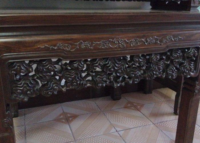 老红木灵芝八仙桌_老红木灵芝八仙桌价格_老