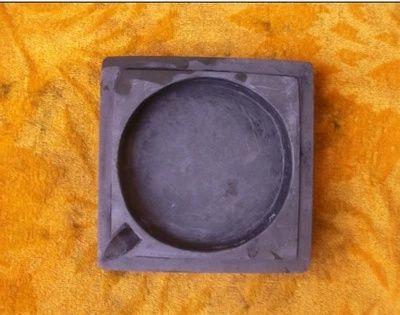 完美绿色正方形老砚台 古砚台_完美绿色正方形