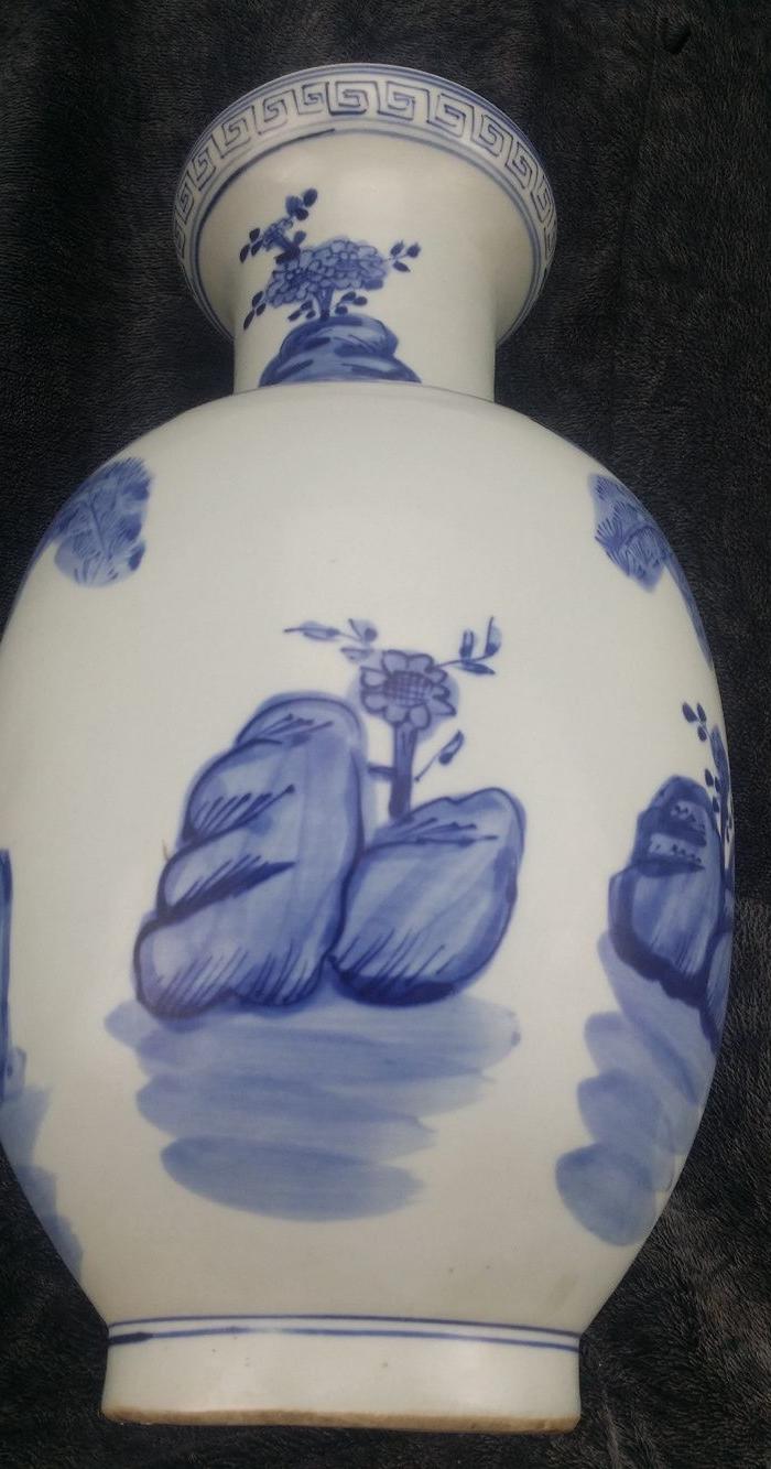 乡下收来的众仙轮道图青花瓷瓶瓷器_乡下收来