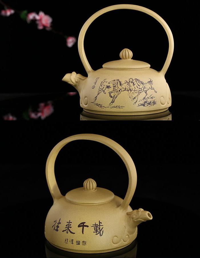 悲鸿大师紫砂壶 廖静文授权悲鸿五色壶_悲鸿大