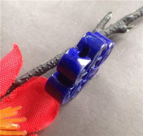 【玉泉文玩】E656创汇期天然青金石盘肠结(中