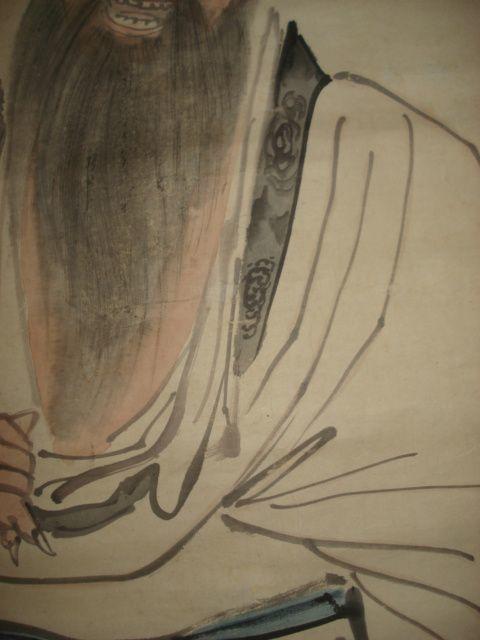 日本江户时代著名画家 古文晁《设色人物》_日