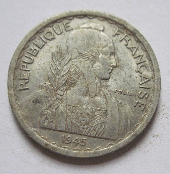 《越南053》法属印支铝币:1945年20分_《越南
