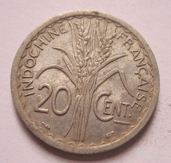 《越南053》法属印支铝币:1945年20分_《越南