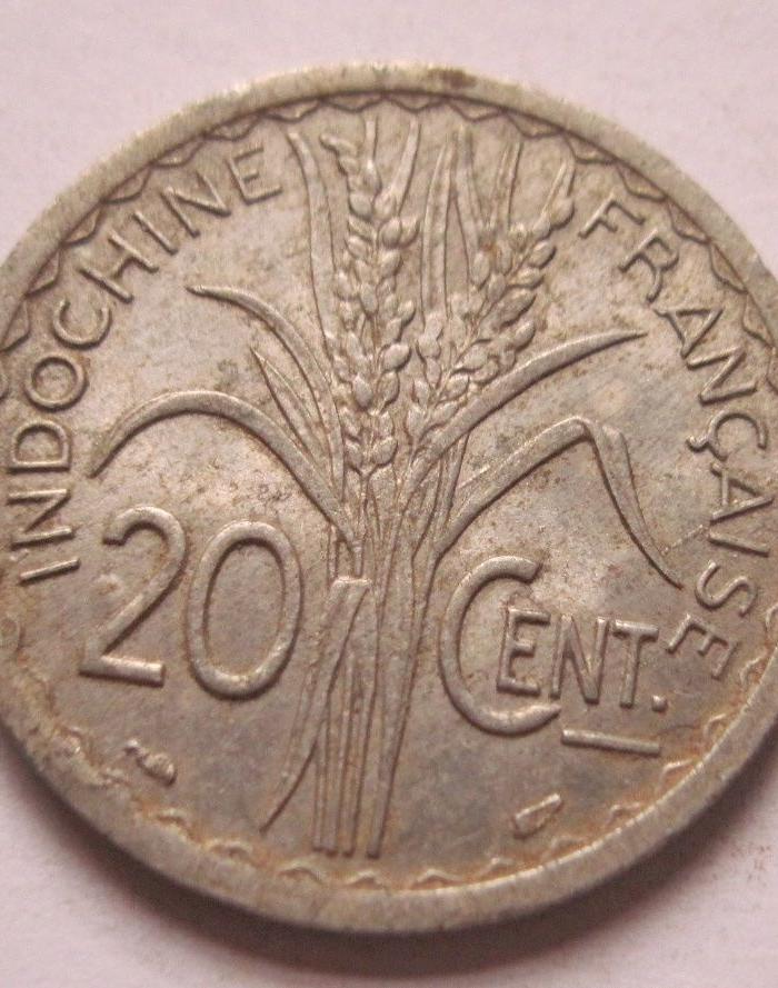 《越南053》法属印支铝币:1945年20分_《越南