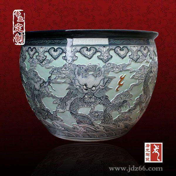 陶瓷鱼缸定制风水摆放缸家居镇宅招财大缸_陶