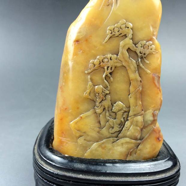 寿山石雕山水人物刻章_寿山石雕山水人物刻章