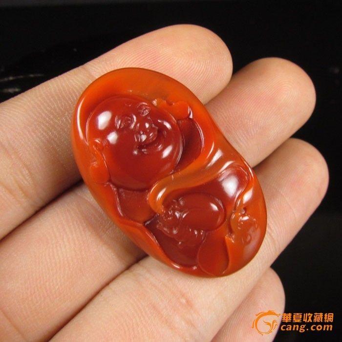 品南红玛瑙保山南红玛瑙宝山料弥勒佛DB43_