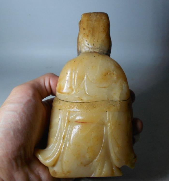 清代漂亮的寿山石芙蓉石送子观音_清代漂亮的