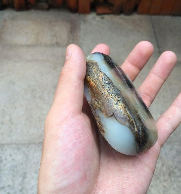 超低价真皮·万年青花 俄罗斯籽料 【吉祥熊猫