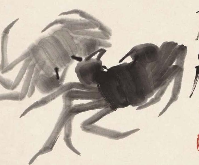 齐白石国画 螃蟹图_齐白石国画 螃蟹图价格_齐