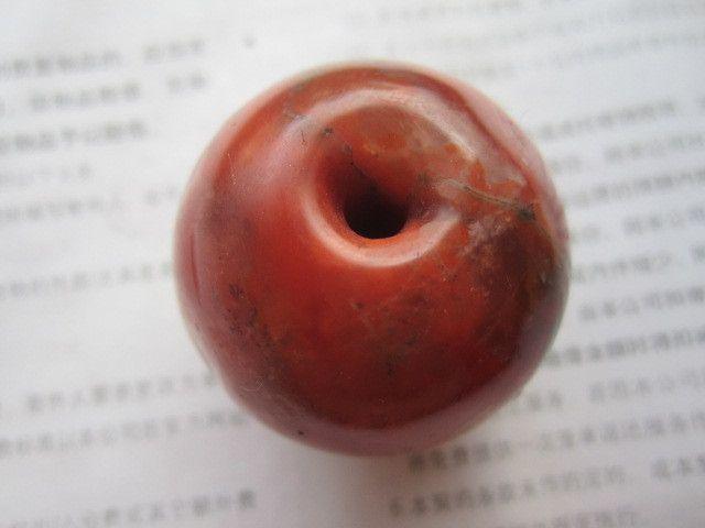 直径3.5CM大个保山南红小球一个_直径3.5CM