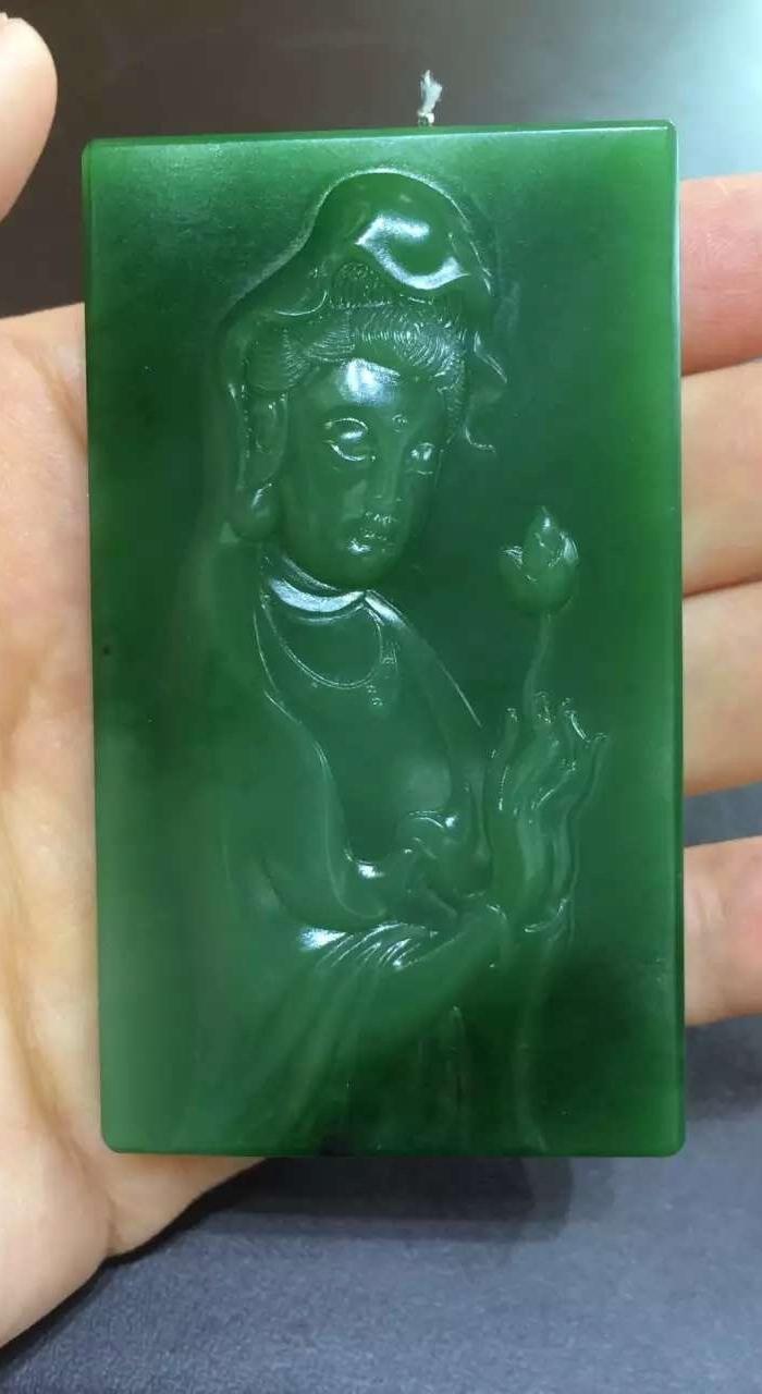 碧玉观音牌 千处祈求千处应 苦海常作渡人收 ,观