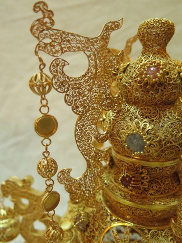 拉丝龙纹七宝塔_拉丝龙纹七宝塔价格_拉丝龙