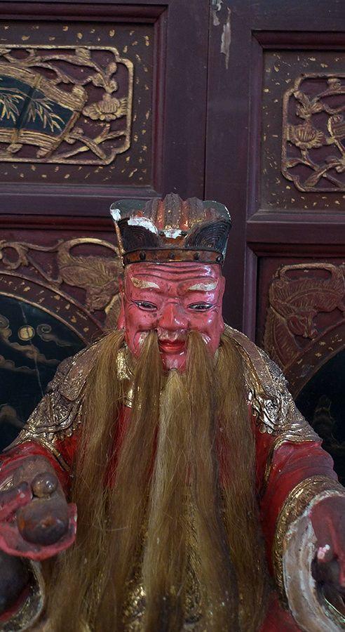 45厘米樟木雕 漆线雕 福德正神 土地公 财神爷