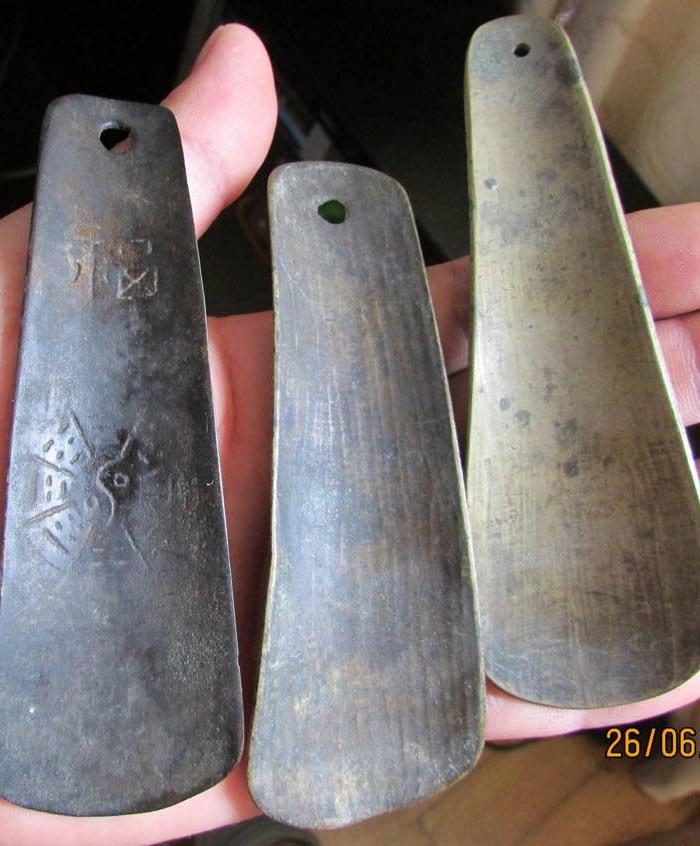 【福字八卦老铜鞋拔子3件】_【福字八卦老铜