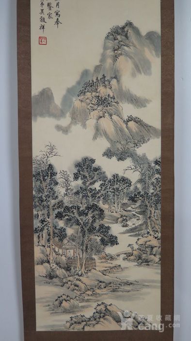 清代吴壳祥山水画立轴