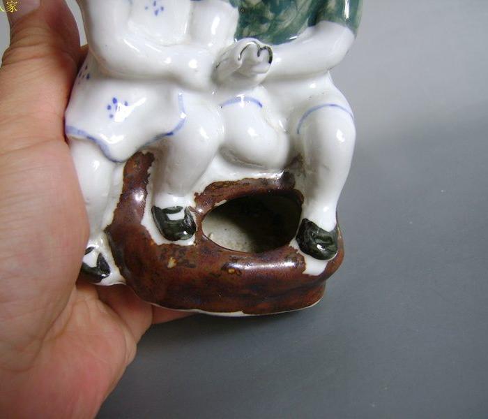 民国文用:醴陵釉下彩【共读西厢】水盂_民国文