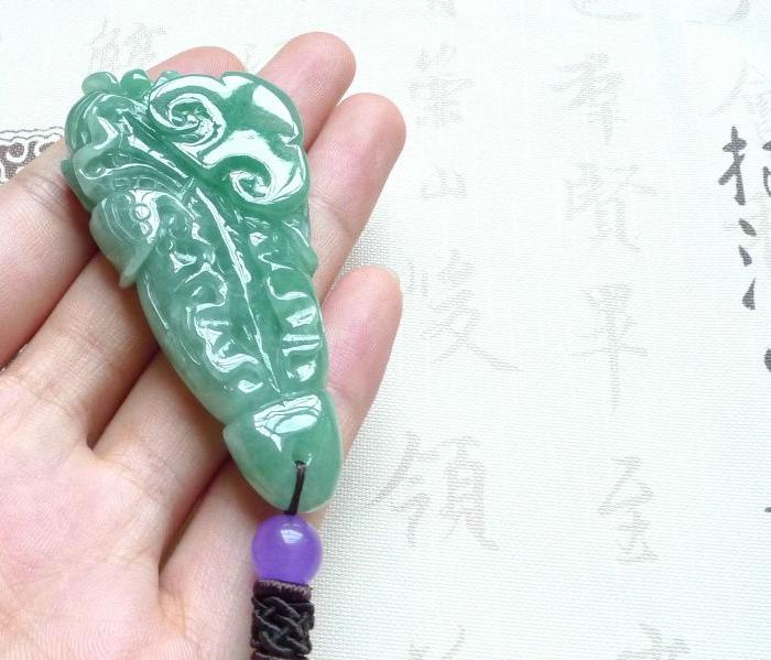 广州翡翠批发精美水润满绿百财聚来挂件_广州