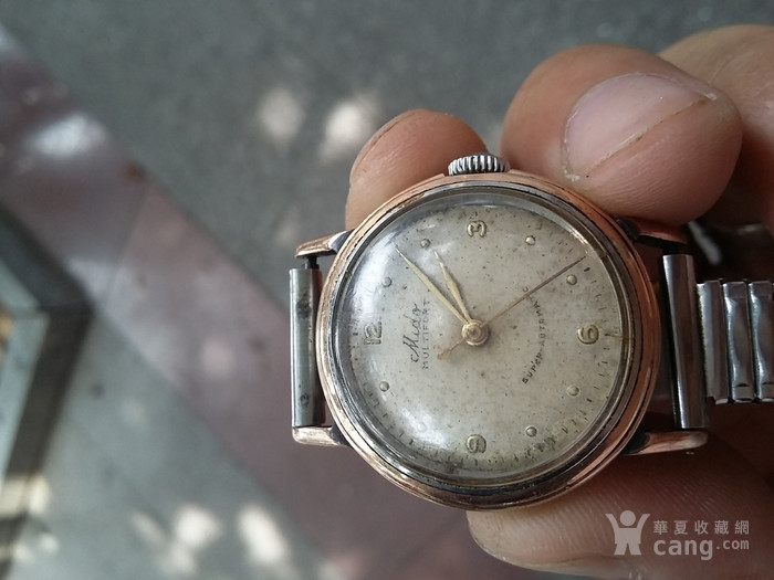 50年代瑞士MIDO手表,走时,上面一层纯玫瑰金