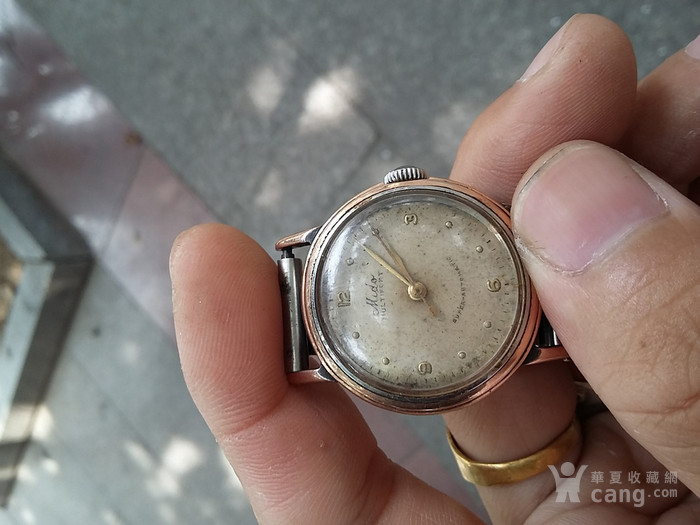 50年代瑞士MIDO手表,走时,上面一层纯玫瑰金